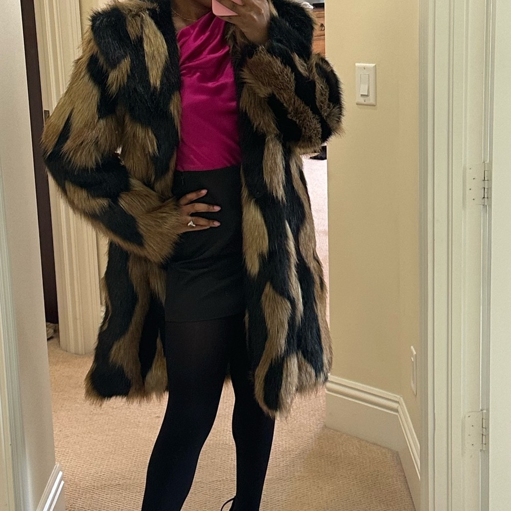 Alice + Olivia Faux Fur Coat
